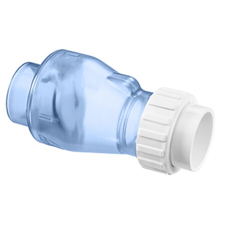 Magic Plastics 1.5 x 1.5 Union in. lnline Check Valve Assembly - Clear 0823-15C